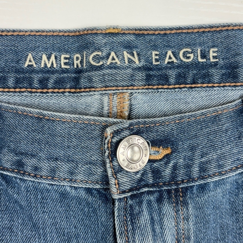 American Eagle Relaxed Skater Jeans High Rise Wide Leg Medium Wash Denim 16 - Picture 8 of 10